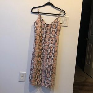 Snake skin slip dress